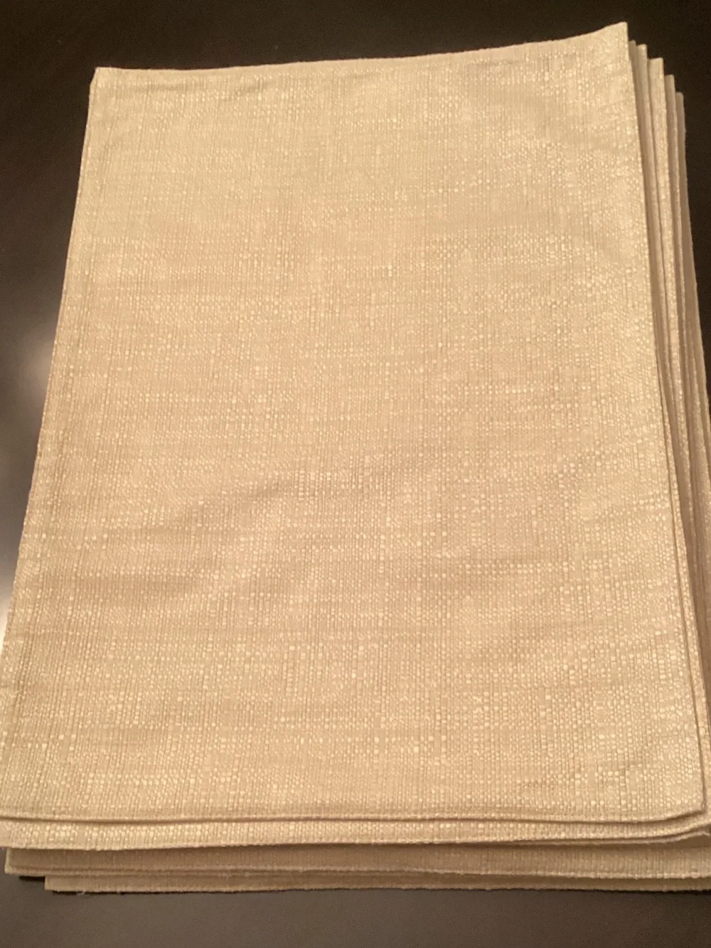 12 EUC Pier 1 Neutral Beige Linen-Texture Placemats